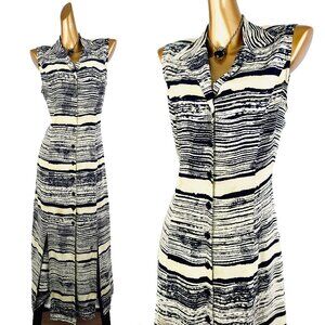 Vintage 90s grunge dress button down midi sundress